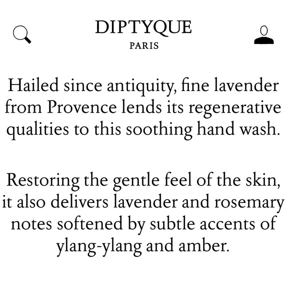 Diptyque Softening Hand Wash in a refillable glass bottle - Picture 3 of 5